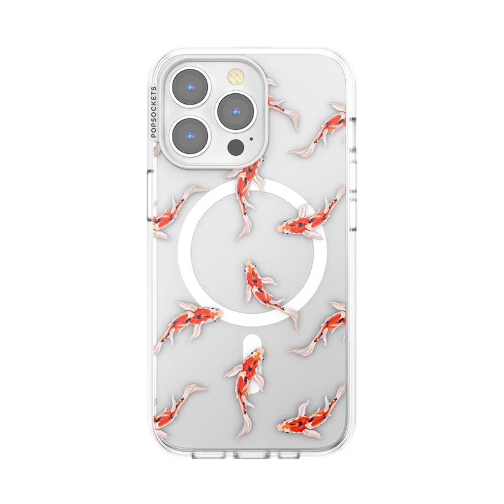 PopSockets Clear Koi Fish iPhone 13 Pro Case